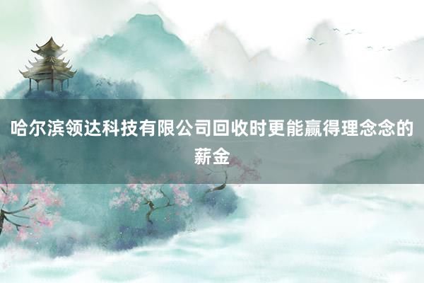 哈尔滨领达科技有限公司回收时更能赢得理念念的薪金